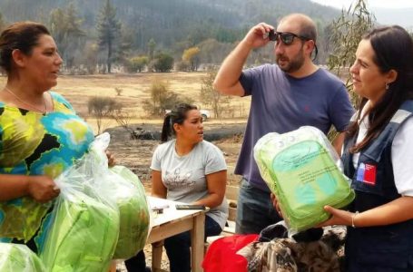 Aplican Ficha Básica de Emergencia a familias afectadas por incendio forestal