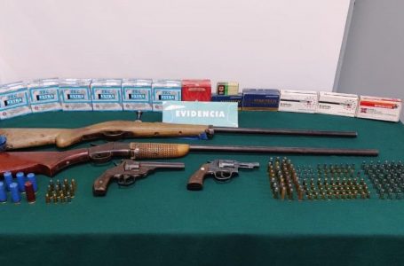 Carabineros detuvo a dos sujetos por posesión y tenencia ilegal de armas de fuego y municiones